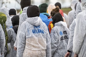 Protest action against the demolition of the village of Lützerath in the Rhenish lignite mining