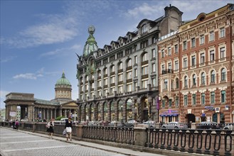 Singer house and Kazan Cathedral. St. Petersburg. Russia