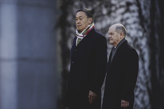 (R-L) Olaf Scholz (SPD), Federal Chancellor, and Srettha Thavisin, Prime Minister of Thailand,