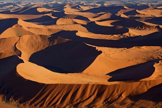 Africa, Namibia, sand dunes of Sossusvlei, structures, aerial view, Africa