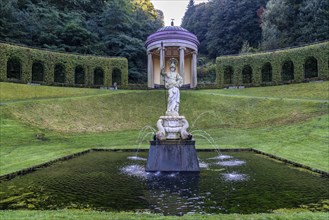 Historic baroque gardens in Kleve, from the 17th century, amphitheatre on the Springenberg, statue