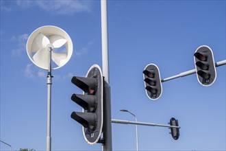 A mini wind power plant in the small Dutch town of Haarlemmermeer supplies the traffic lights at a