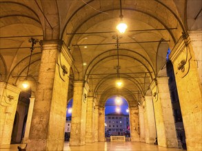 Pisa, Italy. september 17, 2023. Pisa's marketplace by night