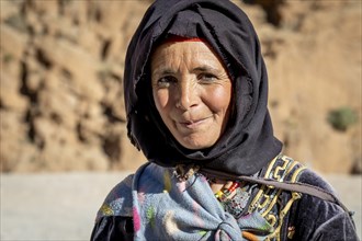 Portrait, Berber woman, traditional clothing, Morocco, Africa