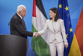 Annalena BÃ¤rbock (Alliance 90/The Greens), Federal Foreign Minister, meets Palestinian Foreign