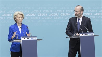 Ursula von der Leyen, President of the European Commission and Manfred Weber, Chairman of the EPP