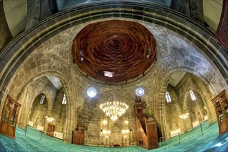 Grand mosque of Erzurum or Atabey Mosque, Central nave and ceiling, Erzurum, Turkey, Asia