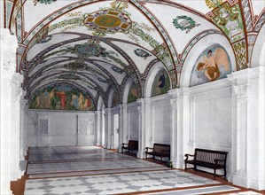 South Hall, entrance pavilion, Library of Congress, Washington, United States, 1890, Historic,