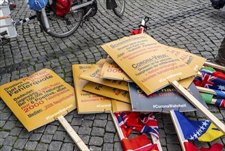 Demonstration against the Corona measures, compulsory masks, etc., in Düsseldorf Germany