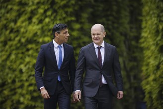 Olaf Scholz (SPD), Federal Chancellor, receives Rishi Sunak, Prime Minister of the United Kingdom