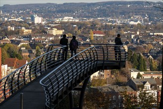 The Nordpark in Wuppertal, Skywalk viewing platform, view over the districts of Barmen and