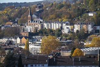 Panoramic view over Wuppertal, to the north, district Elberfeld West, view over the northern city