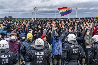 Violent clashes between thousands of demonstrators and the police, after a demonstration against