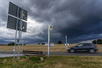 Single stop of bus line 510 between Korbach and Bad Wildungen, country road near Waldeck in North