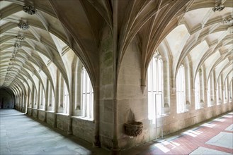 Interior view, cloister, Cistercian monastery Bebenhausen, Tübingen, Baden-Württemberg, Germany,