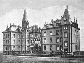 The nurses' home in Wiesbaden, Hesse, Germany, in 1892, Historical, digital reproduction of an