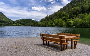 Landscape at Lake Thumsee, Bad Reichenhall, Bavaria, Germany, Europe