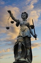 Die Justitia in Frankfurt am Main, Frankfurt am Main, Hesse, Federal Republic of Germany