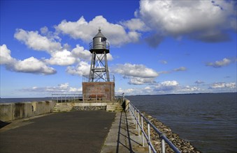 Wilhelmshaven, cross light at the Alte Mole, Wilhelmshaven, Lower Saxony, Federal Republic of