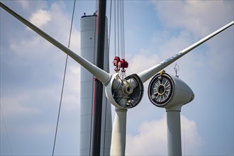 Repowering of a wind farm near Issum, 9 older wind turbines from the manufacturer Enercon (model