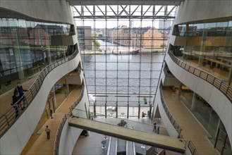 The Danish Royal Library, new building, the so-called Black Diamond, view from the building onto