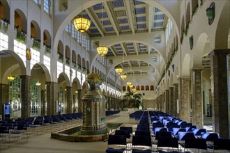 Concert hall, fountain house, Wandelhalle, Bad Kissingen, Rhön, Lower Franconia, Franconia,