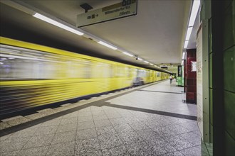 The underground line 7 runs at BismarckstraÃŸe in Charlottenburg in Berlin, 27 February 2024.