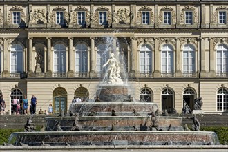 Latona Fountain, Latona Fountain, fountain with statue of the goddess Latona, castle park,