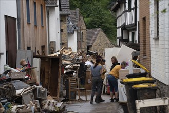 Flood in North Rhine-Westphalia, the village of Iversheim on the Erft was almost completely flooded