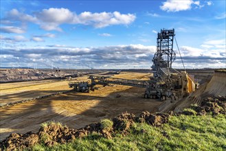 Opencast lignite mine Garzweiler 2, bucket wheel excavator, near the hamlet of Lützerath,