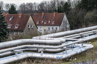 District heating pipelines, Hertener Stadtwerke, transfer point at the former SchlÃ¤gel & Eisen