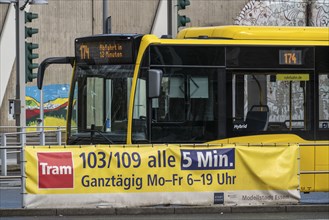 Ruhrbahn transport bus, at Essen-Steele S-Bahn station, interface between rail transport and the