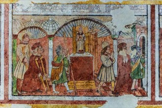 Ancient frescoes, Cathedral of Santo Stefano Protomartire, Basilica Paleocristiana under the