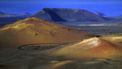 Timanfaya National Park on Lanzarote, Canary Islands, Canary Islands, Lanzarote, Spain, Europe