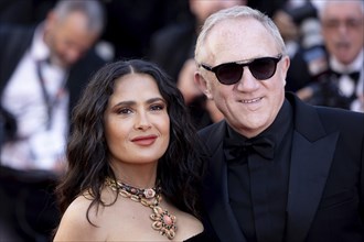 Cannes, France, 18.5.2024: Salma Hayek and Francois-Henri Pinault at the premiere of Emilia Perez