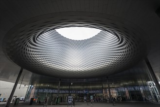 Modern architecture, new Basel Exhibition Centre building, architects Herzog and de Meuron, Basel,