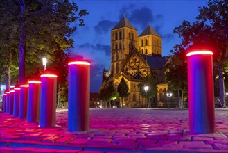 Historic old town, St Paul's Cathedral on the market square, medieval Romanesque cathedral,