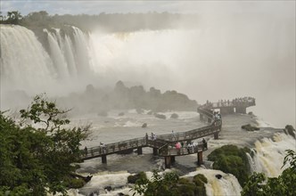 Beautiful photo of the Iguassu Falls, the highest water flow in the world's cataracts, Foz do