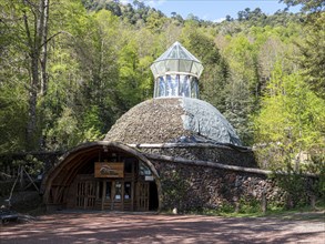 Museum Rakin Mapu, building shaped like an iglo, Reserva Biologica Huilo Huilo, Chile, South