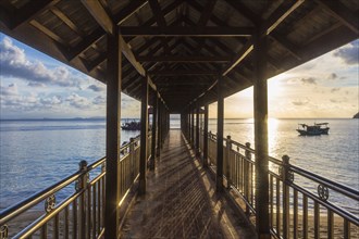 A small jetty on the tropical island. Malaysia