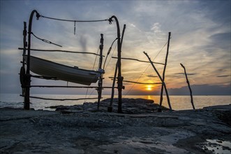 Hanging boats in Savudrija, Istiren, Croatia, Croatia, Europe