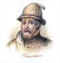 Tamerlane, 1336-1405, also known as Temur, Taimur, Timur Lenk, Timur i Leng, Tamburlaine, or