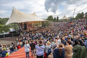 Concert in the Amphitheatre, Nordsternpark, on the Rhine-Herne Canal in Gelsenkirchen, North