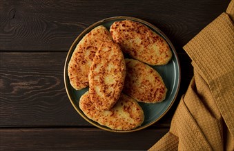 Chvishtari, corn flour tortillas with cheese, pastries, Georgian cuisine, Mchadi, homemade, top