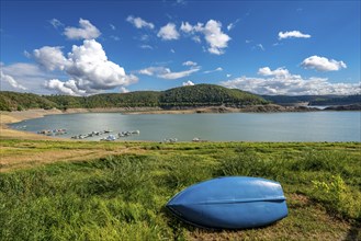 Lake Edersee, near Waldeck, the third largest reservoir in Germany, is currently at just under 13%