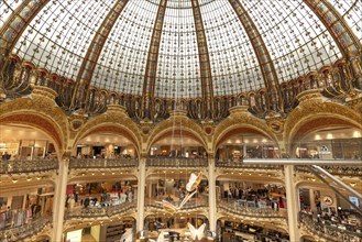 Dome, Art Nouveau, Galeries Lafayette department stores', Paris, Île-de-France, France, Europe