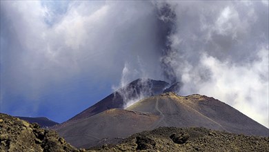 Europe, Italy, The active volcano Etna on Sicily in front of the eruption, Sicily, Italy, Europe