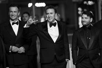 Cannes, France, 17.5.2024: Julian McMahon, Nicolas Cage and Justin Rosniak at the premiere of The