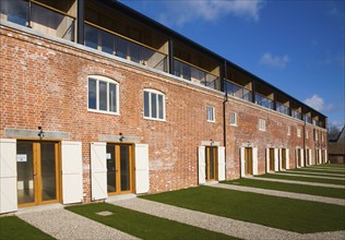 Luxury housing development of Iken View in former industrial buildings at Snape Maltings, Suffolk,