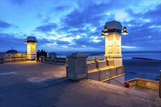 Beach promenade, west beach, beach walk, beach, island, East Frisia, winter, season, autumn, Lower